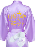 Sweet 16 Lavender with Gold robe with slippers