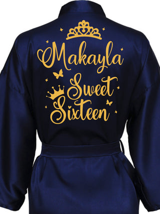 Robe Sweet 16 navy blue with gold