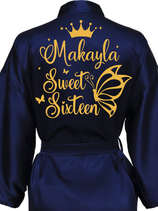 Robe Sweet 16 navy blue with gold