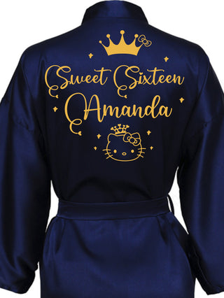 Robe Sweet 16 navy blue with gold