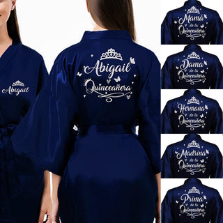 2 Batas quinceanera Navy blue with Silver