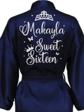 Robe Sweet 16 navy blue with silver