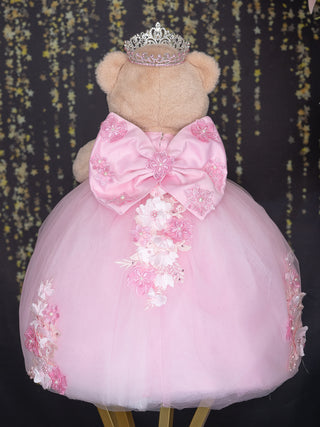 Petal pink last teddy bear for quinceanera