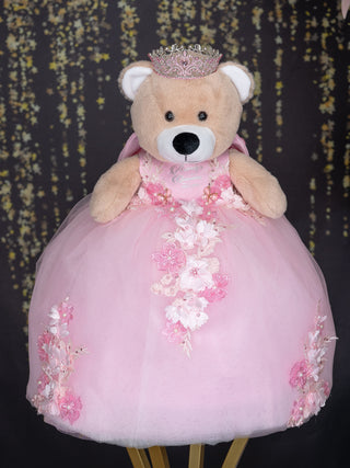 Petal pink last teddy bear for quinceanera