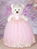 Petal pink last teddy bear for quinceanera