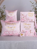 Pink Quinceanera pillows set and teddy bear