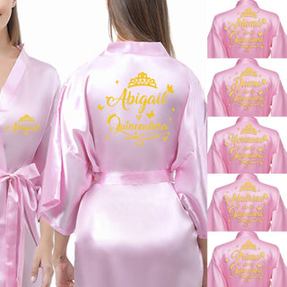 2 Batas quinceanera Pink with Gold