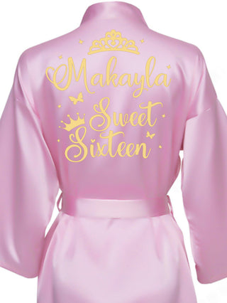 Robe Sweet 16 pink with gold