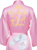 Sweet 16 Pink with Gold robe with slippers