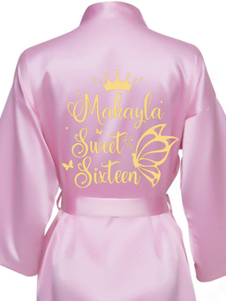 Robe Sweet 16 pink with gold