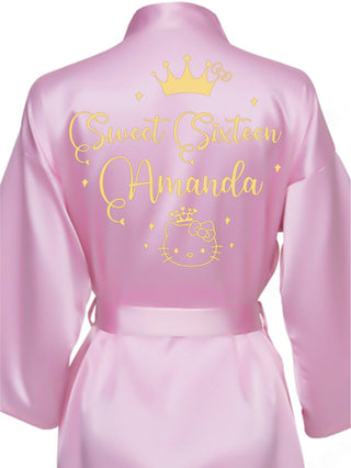 Robe Sweet 16 pink with gold