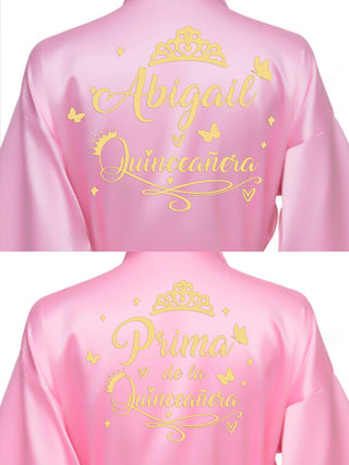 2 Batas quinceanera Pink with Gold