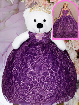 Teddy Bear to match your Quinceanera Dress