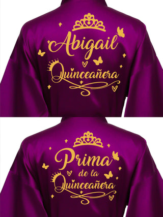 2 Batas quinceanera Plum and purple