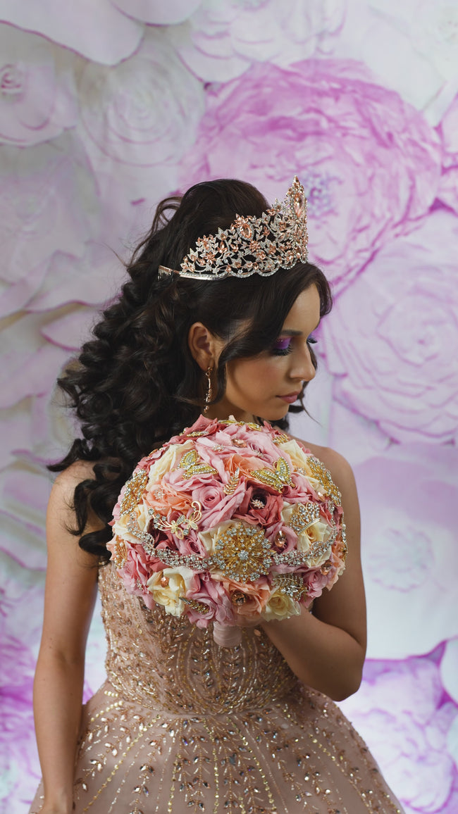 Corona Fiore Boho Copricapo D'oro Da Sposa Tiara Corona In Foglia D'oro - Foto 2