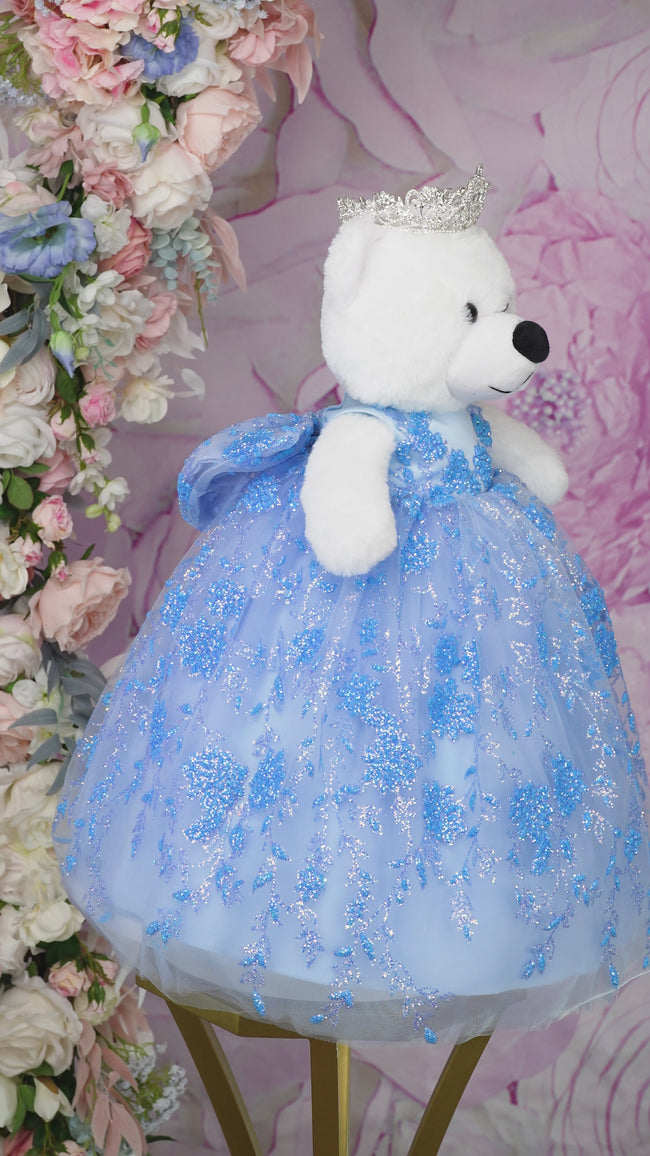 Light Blue Last Teddy Bear for Quinceanera quinceanera-decor