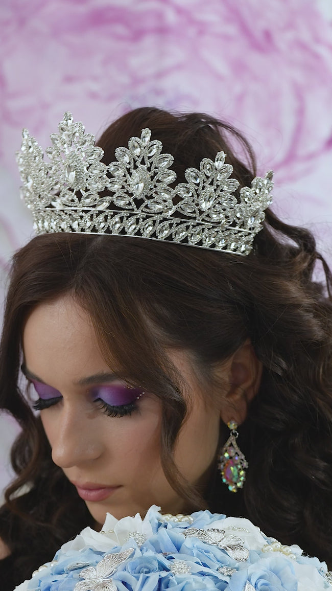 Silver Quinceanera Tiara | Silver Quince Crown | Silver  display picture 3