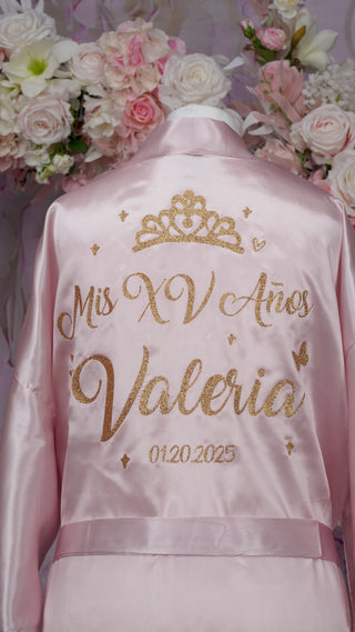 QUINCE ROBE  SWEET 16 ROBE  QUINCENANERA BATA SWEET 16 BATA 2 Batas quinceanera Rose Gold Bata de oro rosa para quinceañera