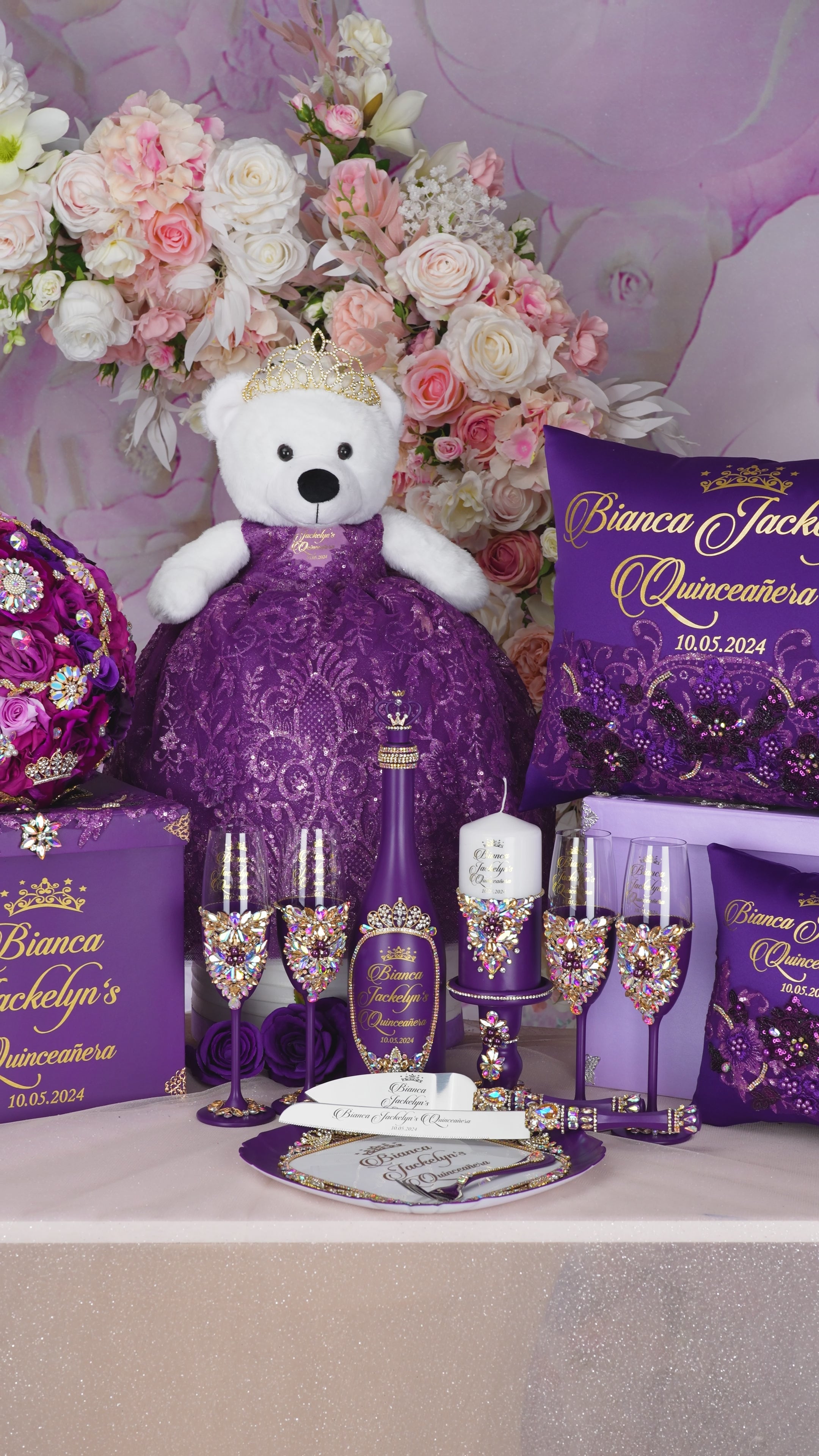 Plum Full Quinceanera Package | Purple Quinceanera Bundle
