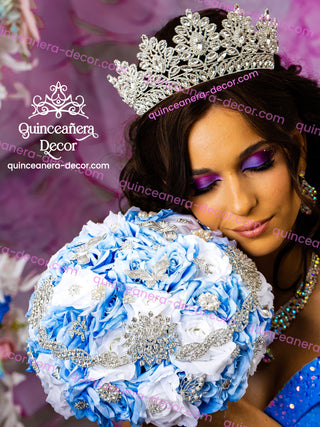 Quinceanera cinderella bouquet 13 inches