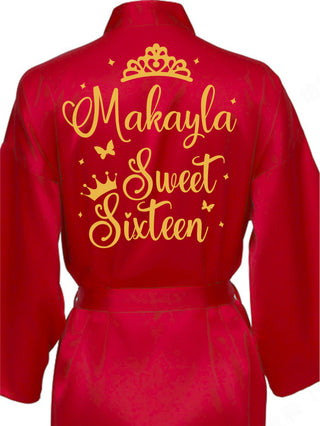 Robe Sweet 16 red with gold