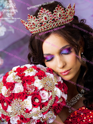 Red Quinceanera Tiara