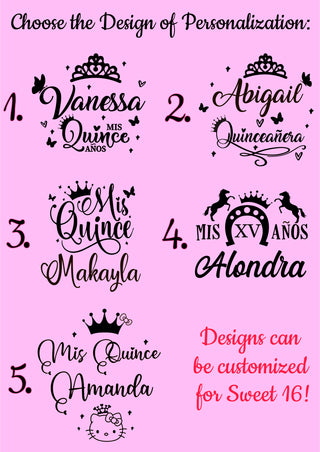 Fuchsia with Gold robe for quinceanera