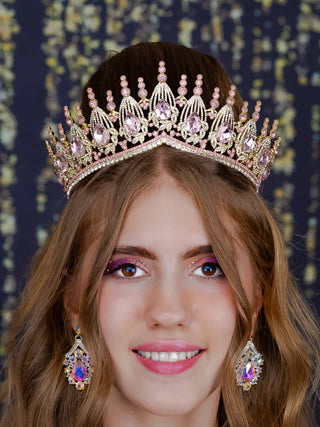 Blush pink gold Corona de quinceanera