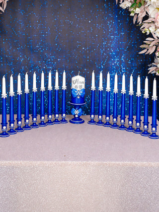 Winter 18 Candles Set for Debut & 18th Birthday royal blue