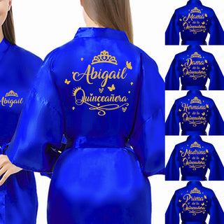 2 Batas quinceanera Royal blue with Gold