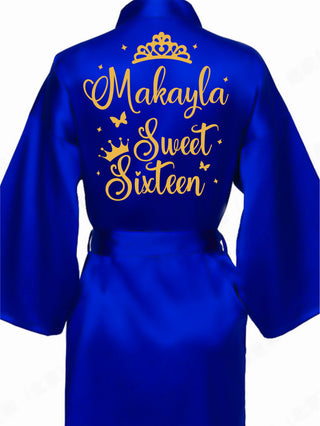 Robe Sweet 16 royal blue with gold