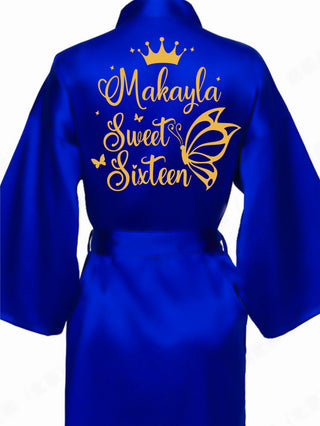 Robe Sweet 16 royal blue with gold