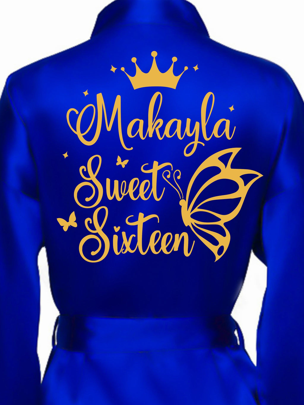 Robe Sweet 16 royal blue with gold
