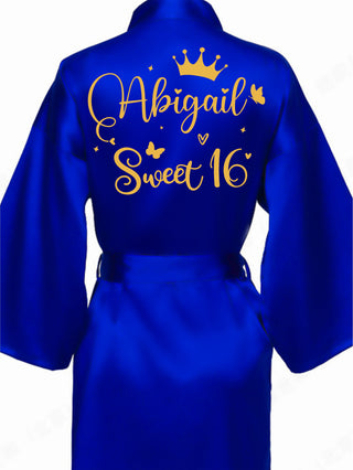 Robe Sweet 16 royal blue with gold