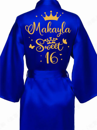 Robe Sweet 16 royal blue with gold