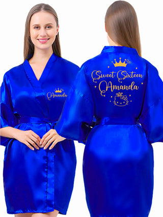 Robe Sweet 16 royal blue with gold