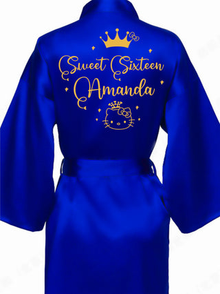 Robe Sweet 16 royal blue with gold