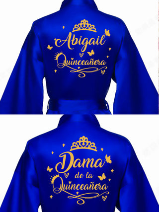 2 Batas quinceanera Royal blue with Gold