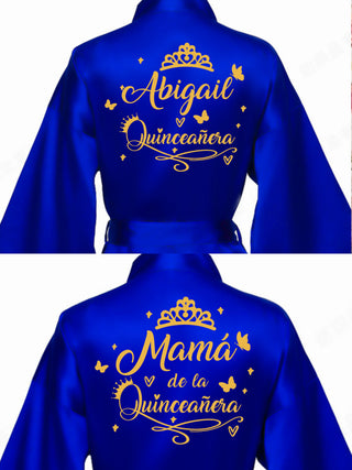 2 Batas quinceanera Royal blue with Gold