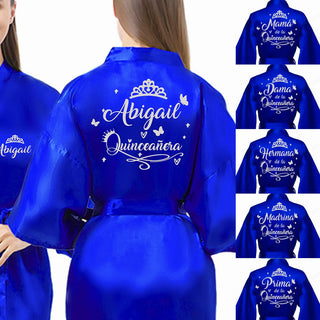 2 Batas quinceanera Royal blue with Silver