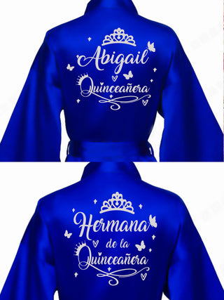 2 Batas quinceanera Royal blue with Silver