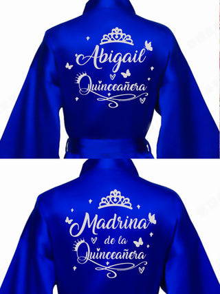 2 Batas quinceanera Royal blue with Silver