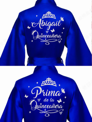 2 Batas quinceanera Royal blue with Silver