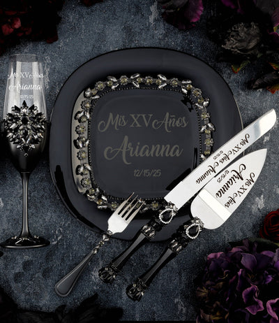 Black Gothic Quinceanera Brindis Package