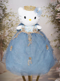 Slate Blue Gold Kitty for Quinceanera